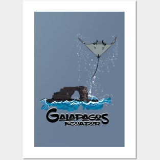 Galapagos Mantarraya Stingray Posters and Art